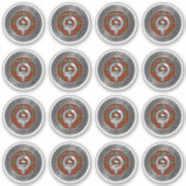 Clan Scott Crest & Tartan Knot Sticker (Voorkant)