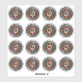 Clan Scott Crest & Tartan Knot Sticker (Vel)