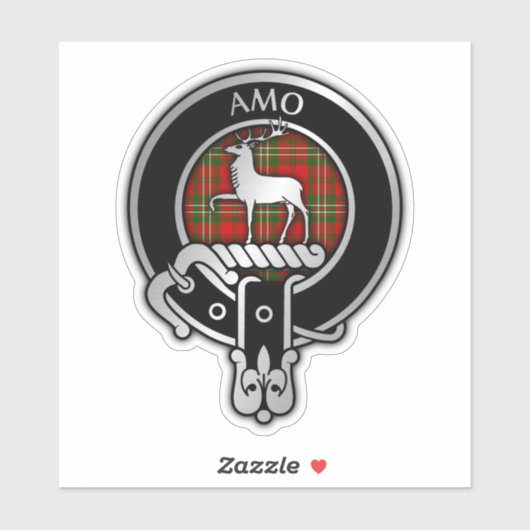 Clan Scott Crest & Tartan Sticker (Vel)