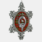 Clan Scott Crest & Tartan Tin Sneeuwvlok Ornament (Links)