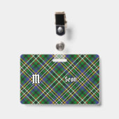 Clan Scott Green Tartan Badge (Voorzijde met clip)