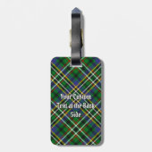 Clan Scott Green Tartan Bagagelabel (Achterkant verticaal)