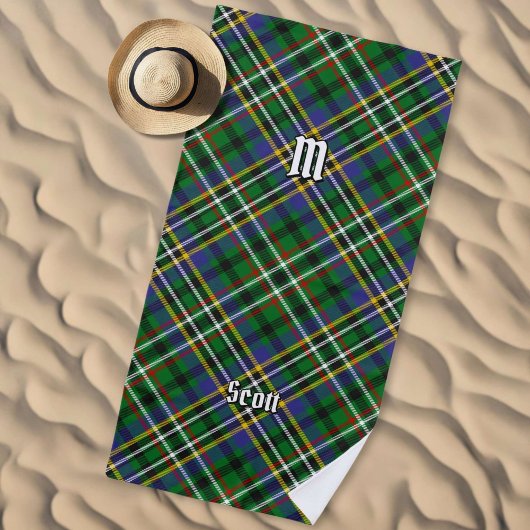 Clan Scott Green Tartan Beach Towel Strandlaken