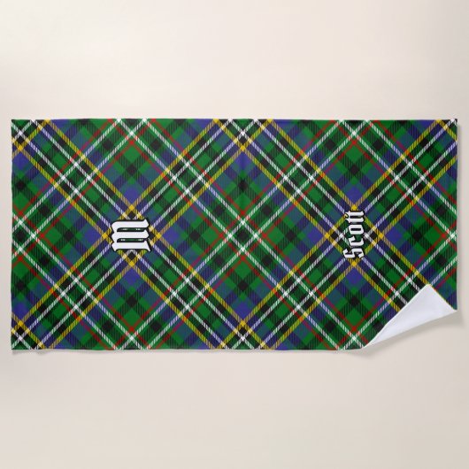 Clan Scott Green Tartan Beach Towel Strandlaken (Voorkant)