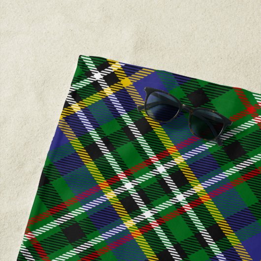 Clan Scott Green Tartan Beach Towel Strandlaken (In situ)