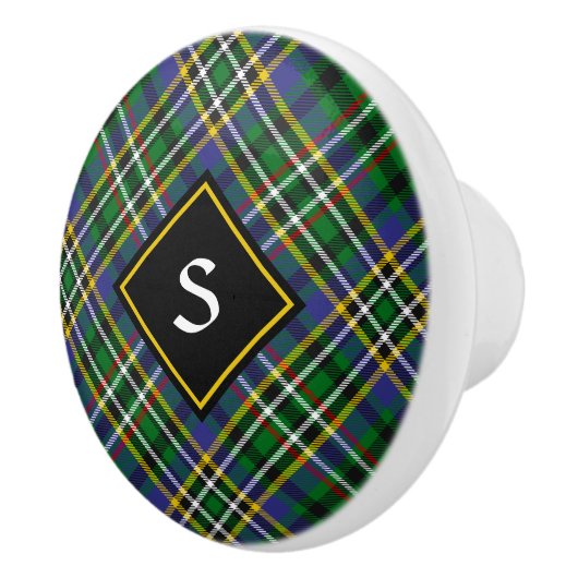 Clan Scott Green Tartan Ceramic Knob Keramische Knop (Rechts)