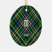 Clan Scott Green Tartan Ceramic Ornament (Rechts)