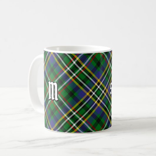 Clan Scott Green Tartan Coffee Mok (Voorkant links)