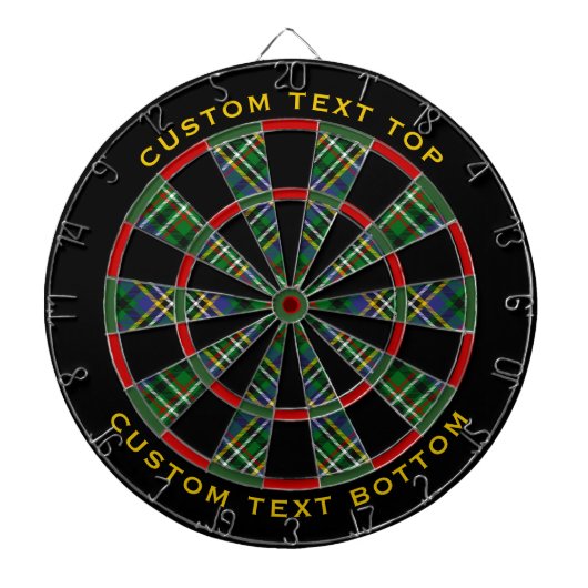 Clan Scott Green Tartan Dart Board Dartbord (Voorkant)