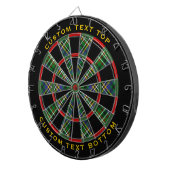 Clan Scott Green Tartan Dart Board Dartbord (Voorkant Rechts)