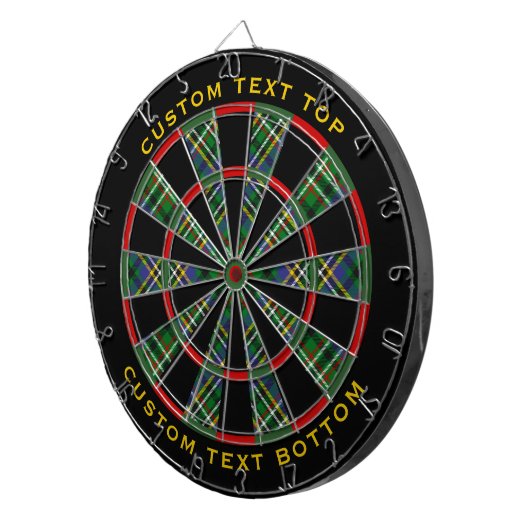 Clan Scott Green Tartan Dart Board Dartbord (Voorkant Rechts)