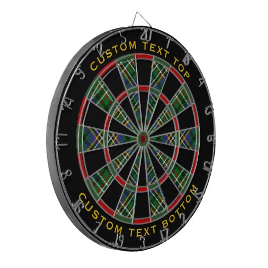Clan Scott Green Tartan Dart Board Dartbord (Voorkant Links)