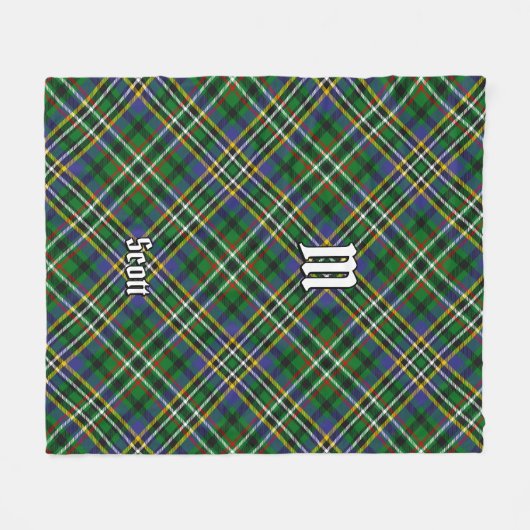 Clan Scott Green Tartan Fleece Blanket (Voorkant (Horizontaal))