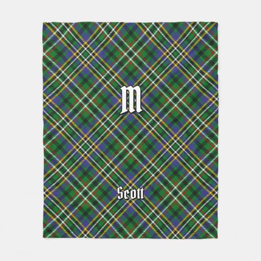 Clan Scott Green Tartan Fleece Blanket Deken (Voorkant)