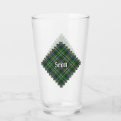 Clan Scott Green Tartan Glass Glas (Achterkant)