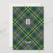 Clan Scott Green Tartan Invitation Kaart (Voorkant)