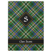 Clan Scott Green Tartan Klembord (Achterkant)