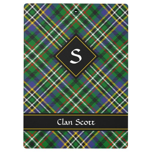 Clan Scott Green Tartan Klembord (Achterkant)