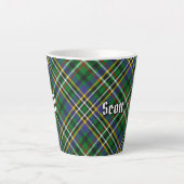 Clan Scott Green Tartan Latte Mok (Voorkant)