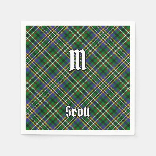 Clan Scott Green Tartan Napkins Servet (Voorkant)