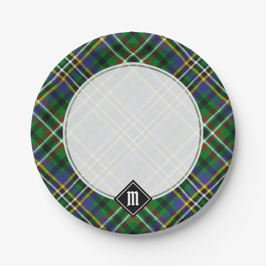 Clan Scott Green Tartan Paper Borden Papieren Bordje (Voorkant)