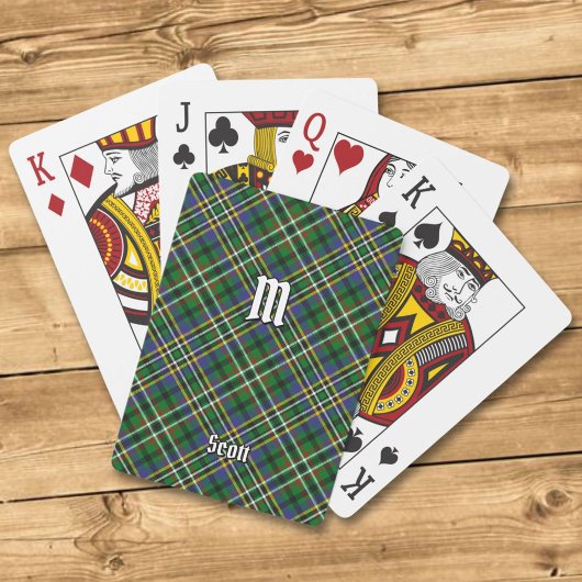 Clan Scott Green Tartan Spaarkaarten Pokerkaarten