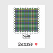 Clan Scott Green Tartan Sticker (Vel)