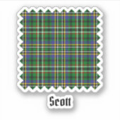 Clan Scott Green Tartan Sticker (Voorkant)