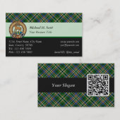 Clan Scott Green Tartan Visitekaartje (Voorkant / Achterkant)