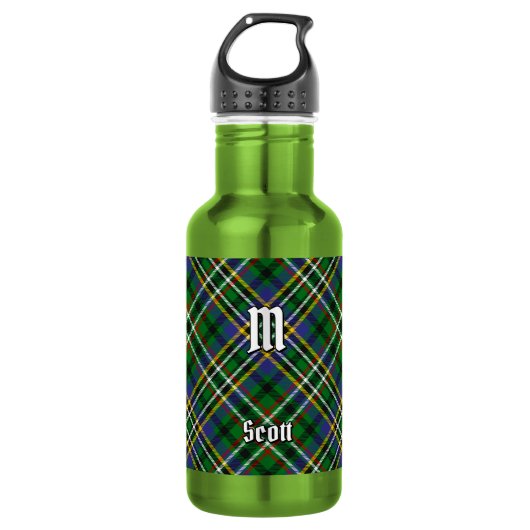 Clan Scott Green Tartan Waterfles (Voorkant)