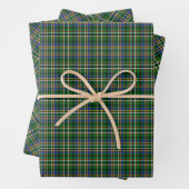 Clan Scott Green Tartan Wrapping Paper Sheets (In situ)