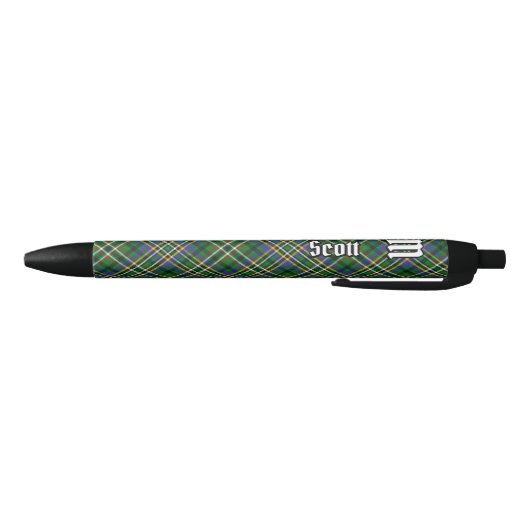 Clan Scott Green Tartan Zwarte Inkt Pen (Bodem)
