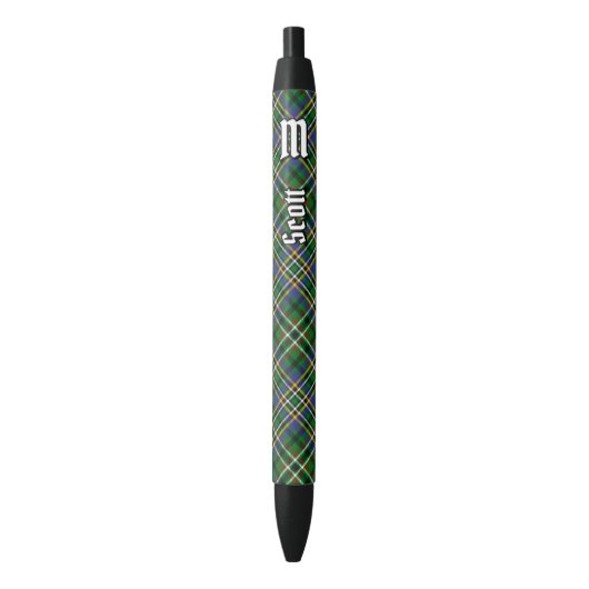 Clan Scott Green Tartan Zwarte Inkt Pen (Voorkant Verticaal)