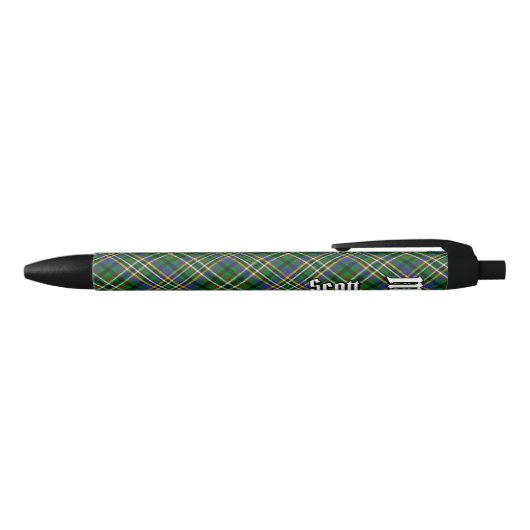 Clan Scott Green Tartan Zwarte Inkt Pen (Bovenkant)
