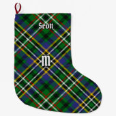 Clan Scott Green Tartankerst stoppen Grote Kerstsok (Voorkant)
