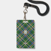 Clan Scott Groene Tartan Badge (Voorzijde met lanyard)