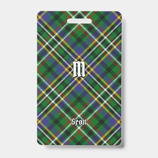 Clan Scott Groene Tartan Badge (Voorzijde)