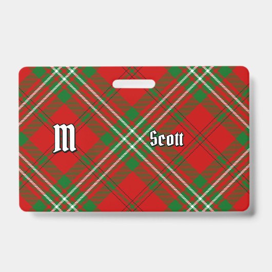 Clan Scott Red Tartan Badge (Voorkant)