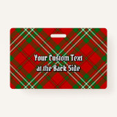 Clan Scott Red Tartan Badge (Achterkant)