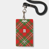 Clan Scott Red Tartan Badge (Voorzijde met lanyard)