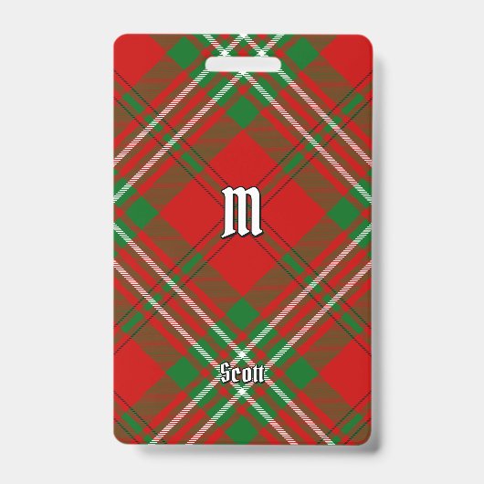 Clan Scott Red Tartan Badge (Voorzijde)