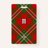 Clan Scott Red Tartan Badge (Voorkant)