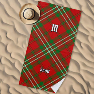Clan Scott Red Tartan Beach Towel Strandlaken