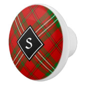 Clan Scott Red Tartan Ceramic Knob Keramische Knop (Rechts)