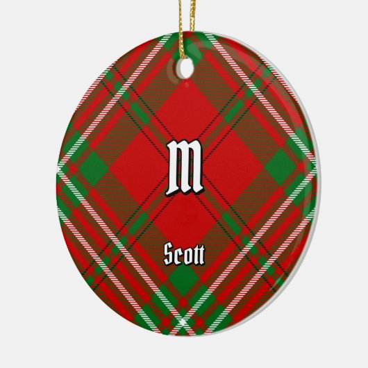 Clan Scott Red Tartan Ceramic Ornament (Links)