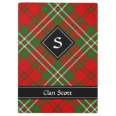 Clan Scott Red Tartan Clipboard Klembord (Achterkant)