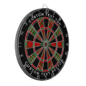 Clan Scott Red Tartan Dart Board Dartbord (Voorkant Links)