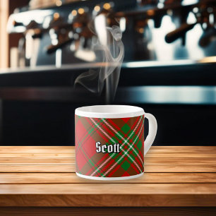 Clan Scott Red Tartan Espresso Cup Kop