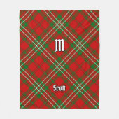 Clan Scott Red Tartan Fleece Blanket (Voorkant)