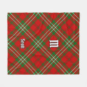 Clan Scott Red Tartan Fleece Blanket (Voorkant (Horizontaal))